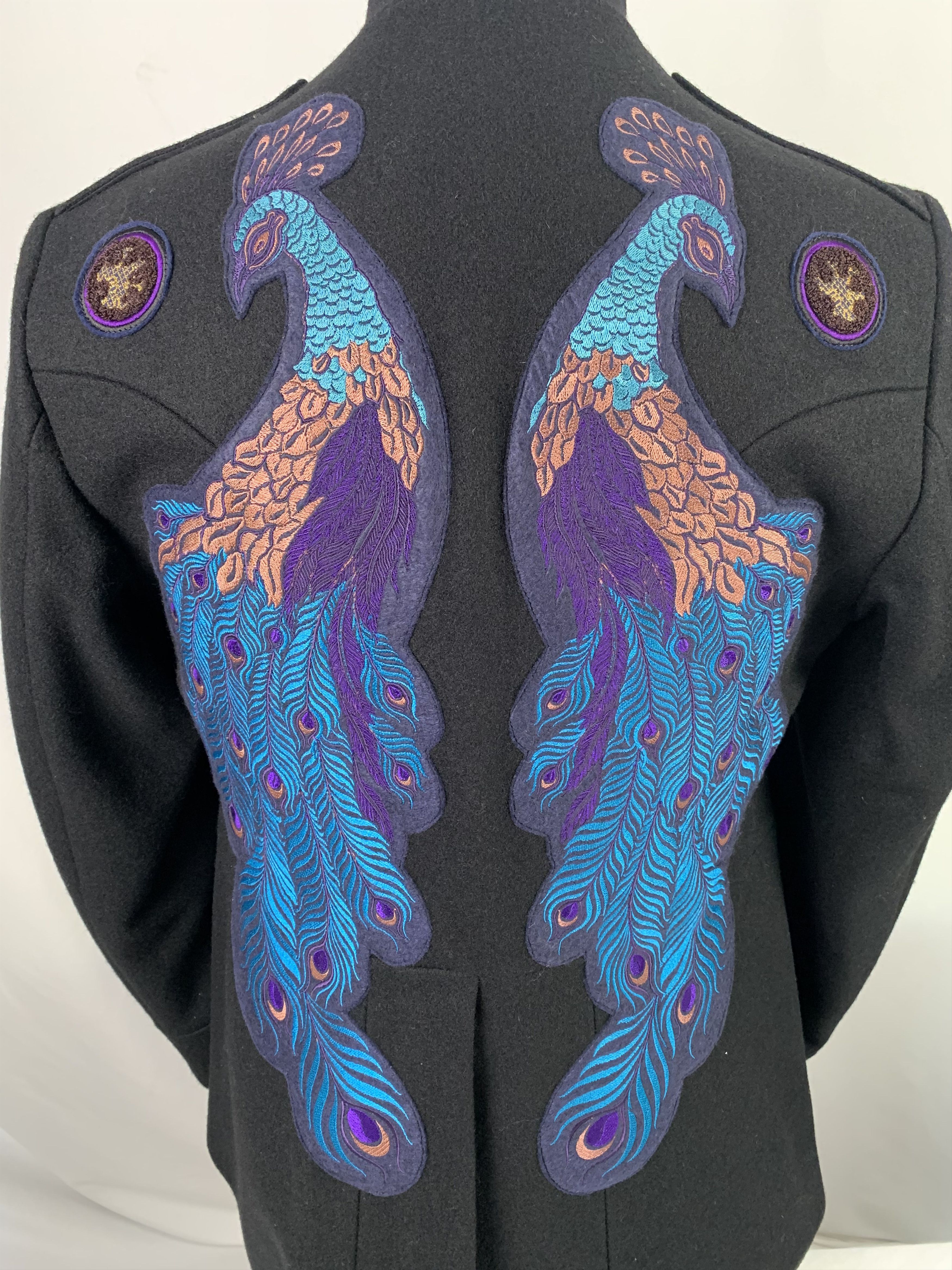 Dries Van Noten Peacock Military Jacket Size 52R - 5 Thumbnail