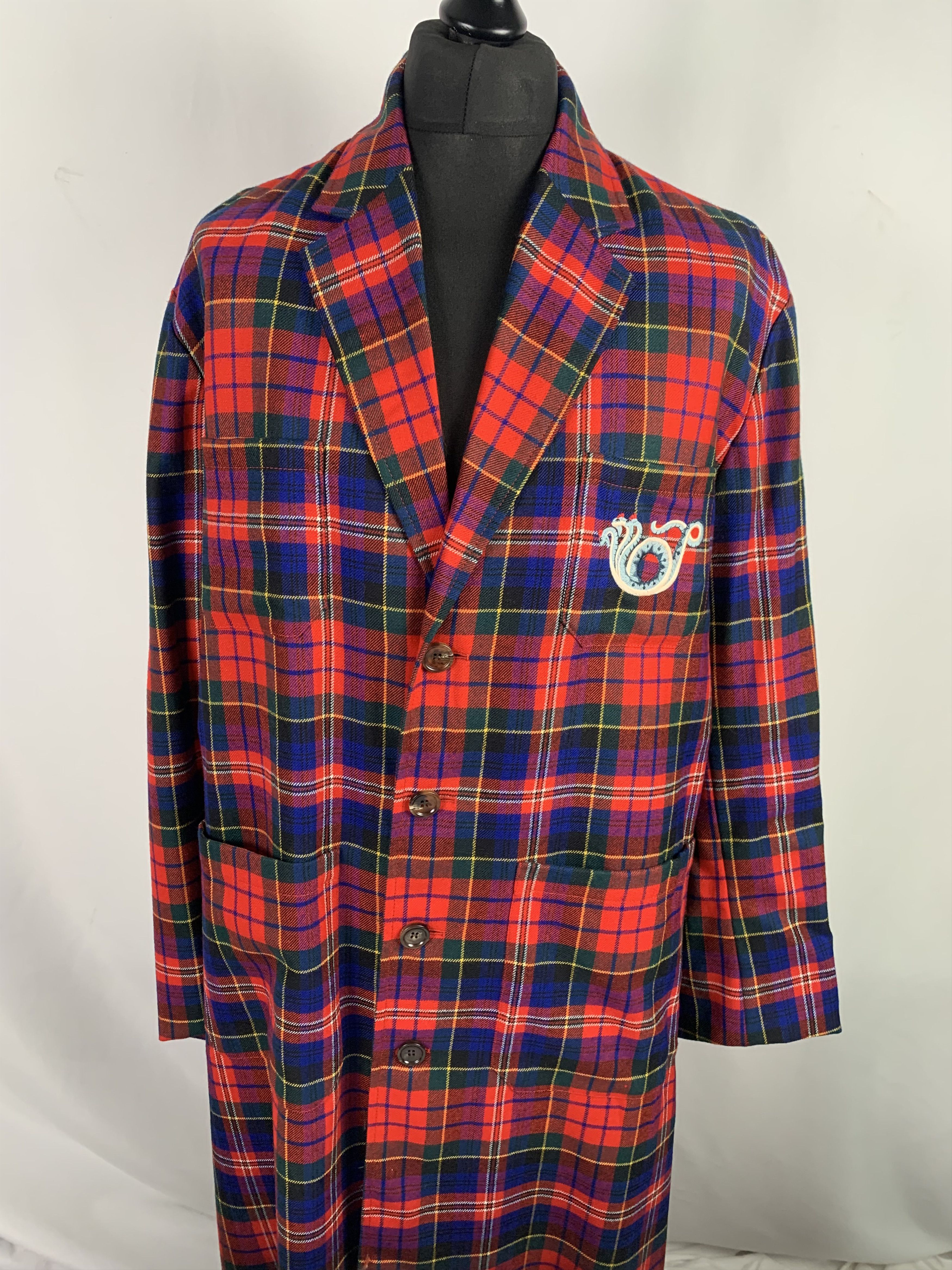 Gucci Lightweight Classic Gucci Tartan Overcoat Size US M / EU 48-50 / 2 - 1 Thumbnail