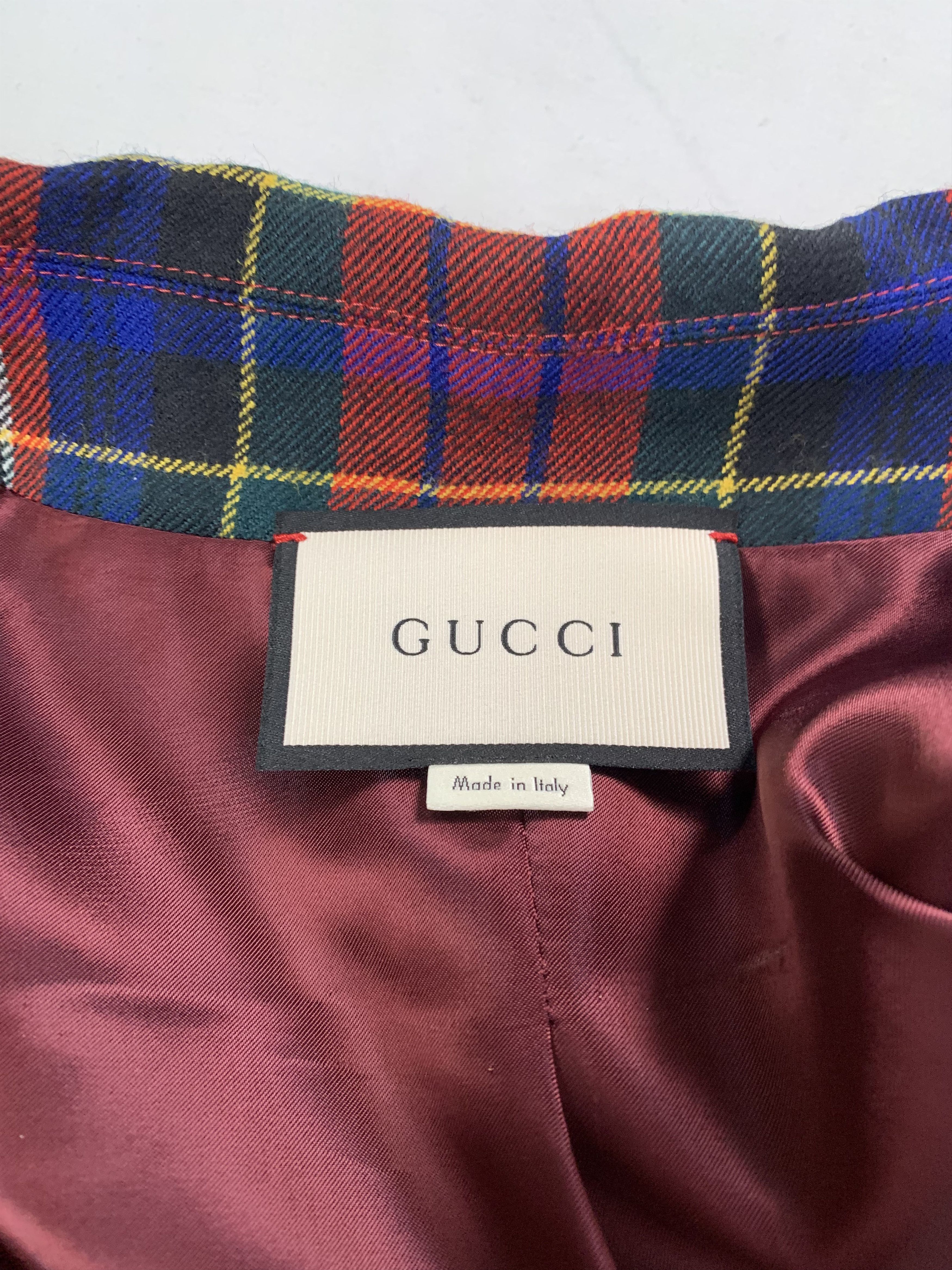 Gucci Lightweight Classic Gucci Tartan Overcoat Size US M / EU 48-50 / 2 - 5 Thumbnail