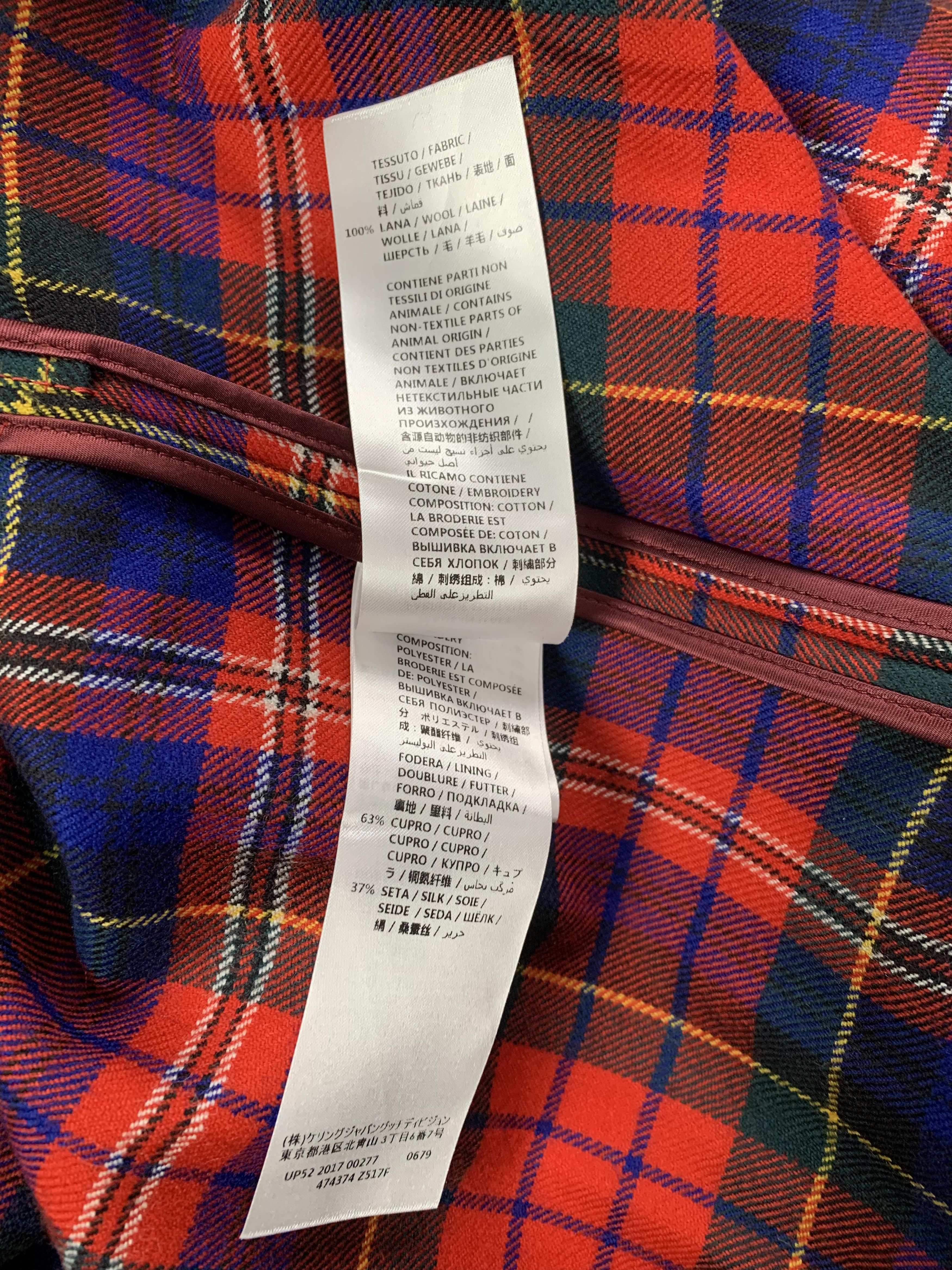 Gucci Lightweight Classic Gucci Tartan Overcoat Size US M / EU 48-50 / 2 - 7 Thumbnail