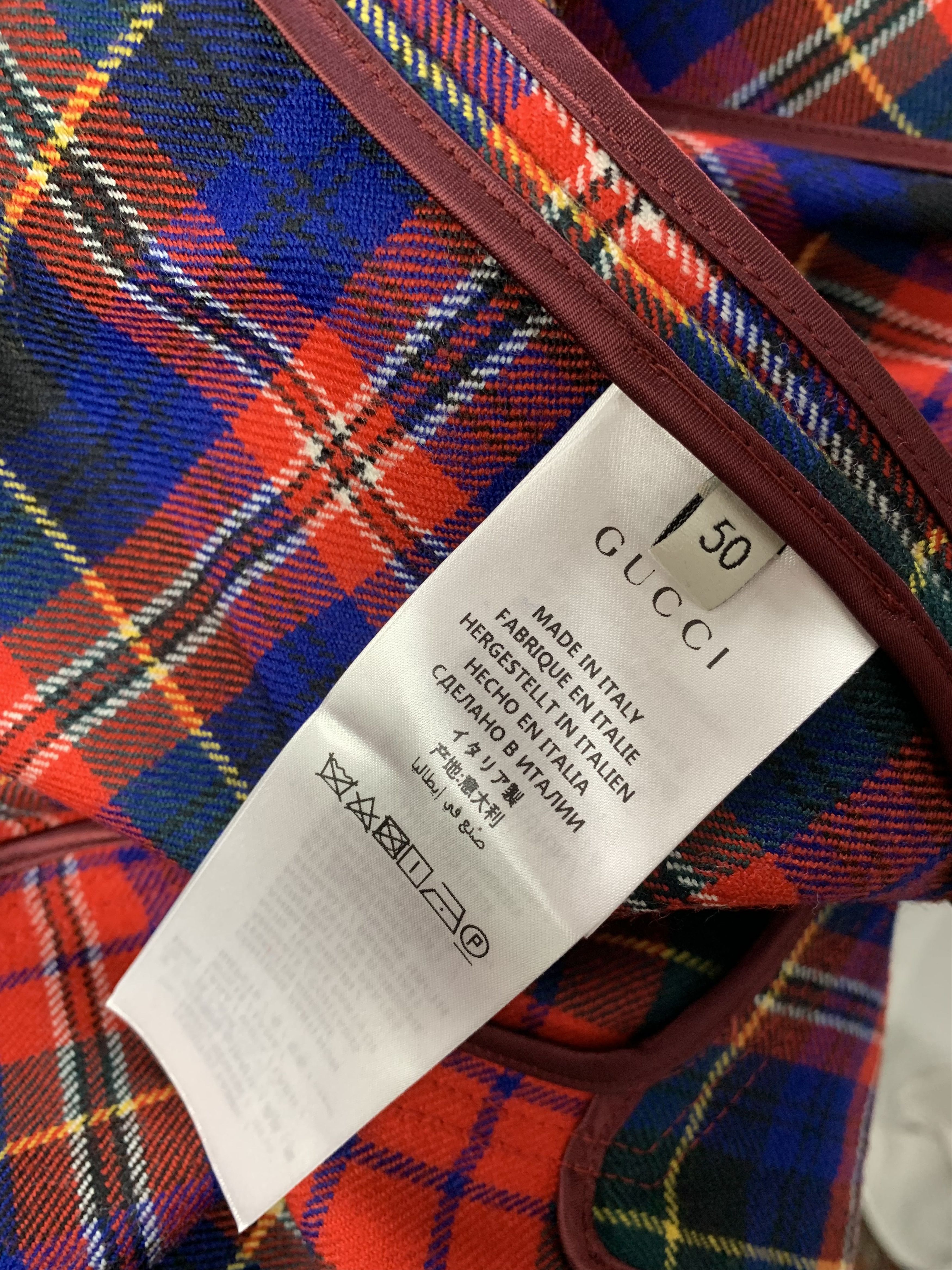 Gucci Lightweight Classic Gucci Tartan Overcoat Size US M / EU 48-50 / 2 - 6 Thumbnail