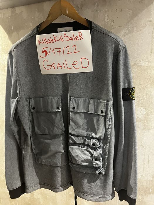 Stone island discount chalk pocket sweatshirt