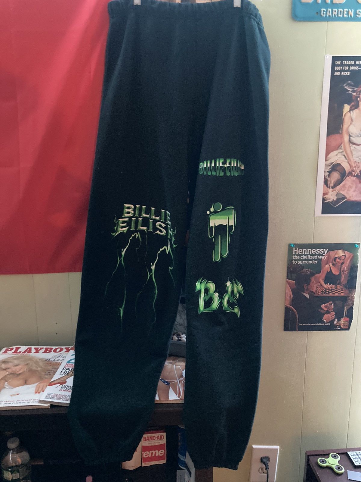 Billie Eilish × Vintage Billie Eilish green lightning sweatpants*RARE* Size US 34 / EU 50 - 1 Thumbnail