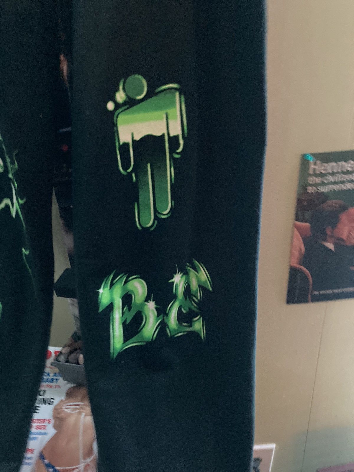 Billie Eilish × Vintage Billie Eilish green lightning sweatpants*RARE* Size US 34 / EU 50 - 3 Thumbnail