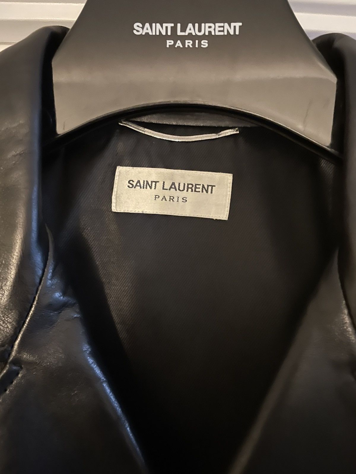 Hedi Slimane × Saint Laurent Paris × Yves Saint Laurent SAINT LAURENT - L01 Leather Jacket by Hedi Slimane Size US M / EU 48-50 / 2 - 2 Thumbnail