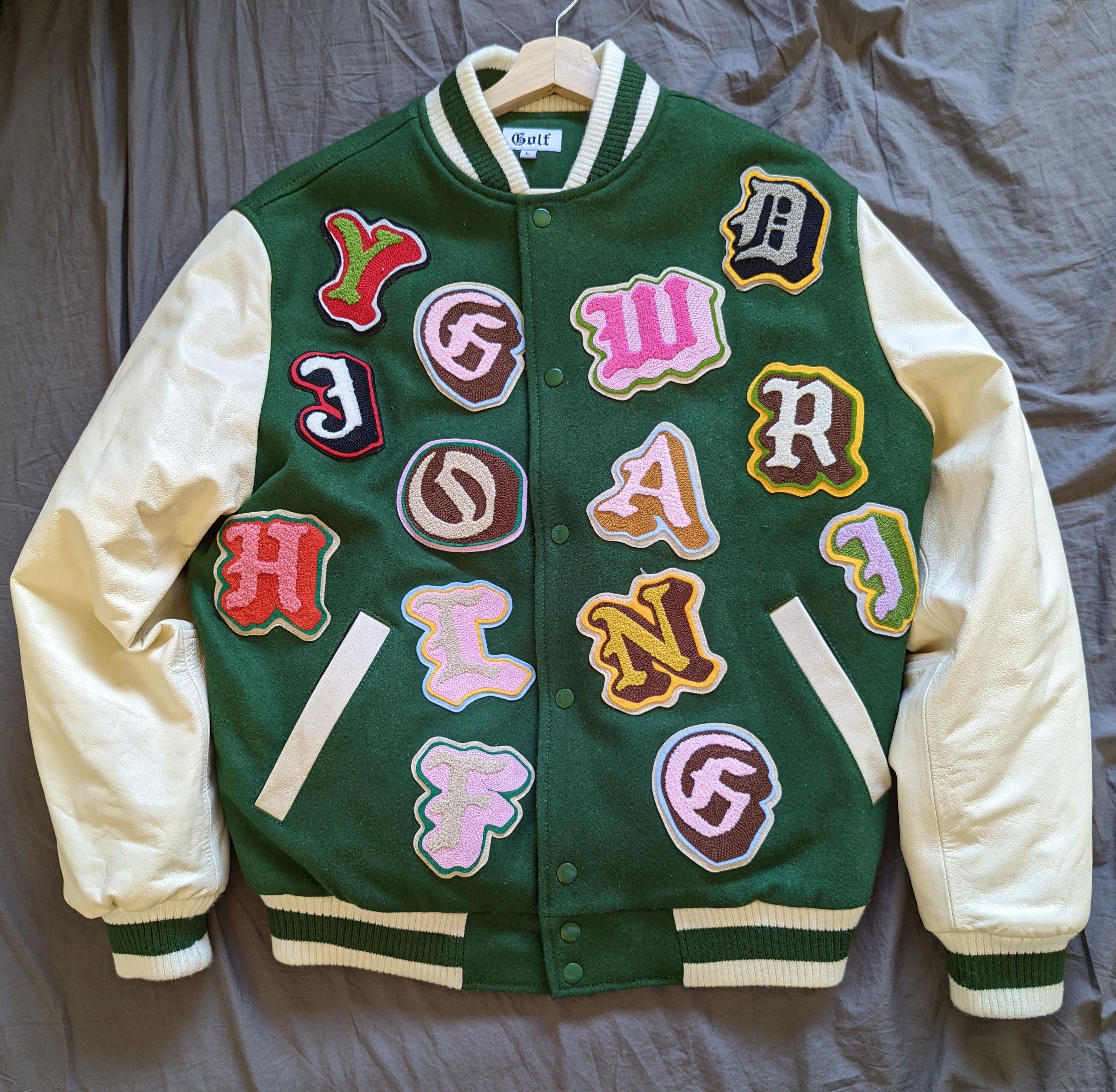 Golf Wang Golf Wang Chainstitch Letterman Varsity Jacket Grailed