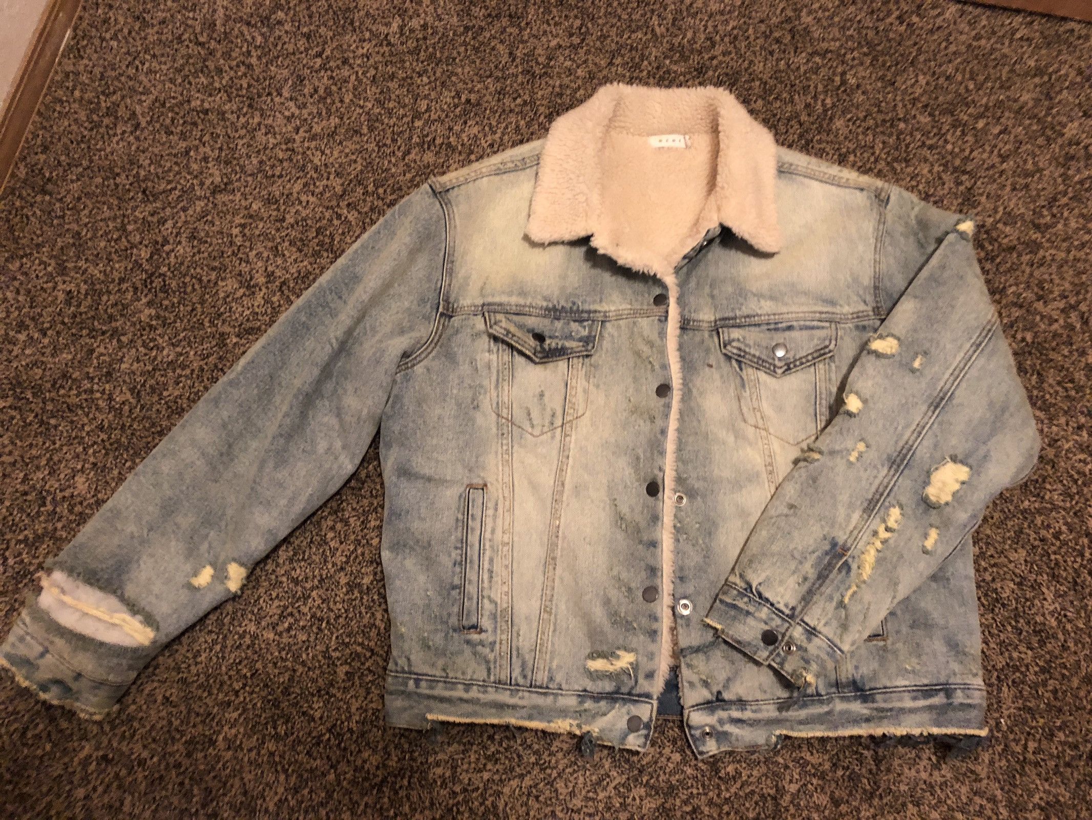 Mnml sherpa denim jacket outlet