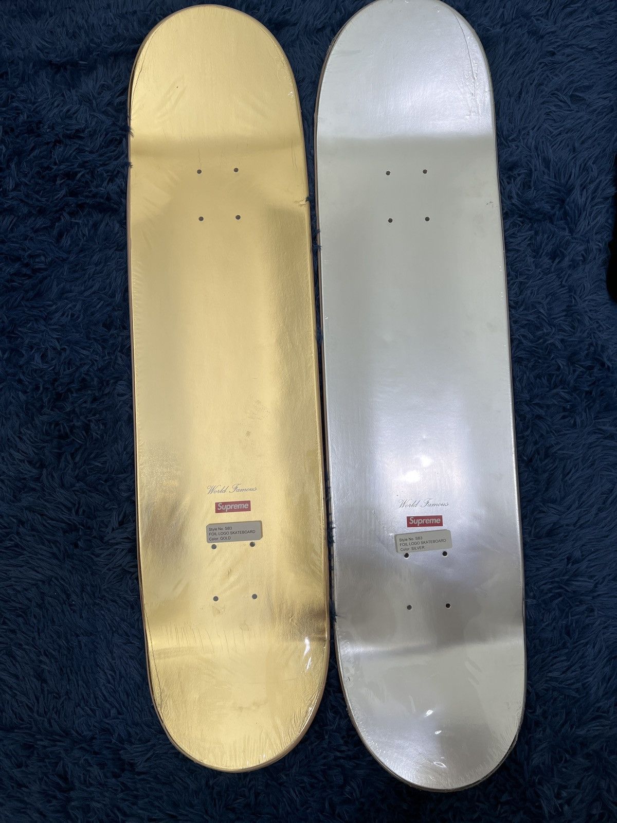 Supreme Supreme Gold Silver Foil Deck Skateboard Skate SS09 15 ...