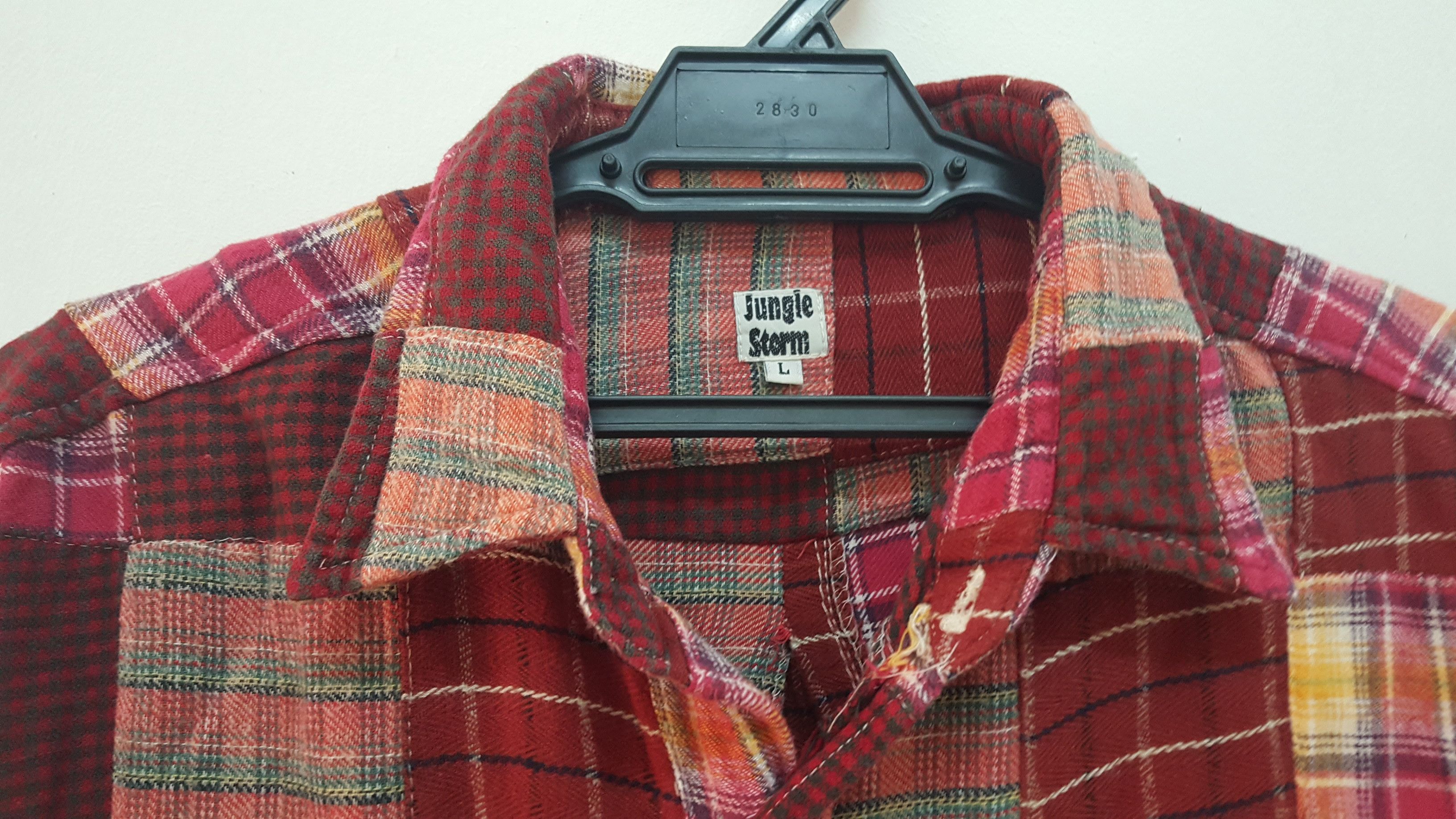 Japanese Brand GRAIL 🔥🔥🔥 JUNGLE STORM PATCHWORK FLANNEL POCKET SHIRT Size US L / EU 52-54 / 3 - 3 Thumbnail