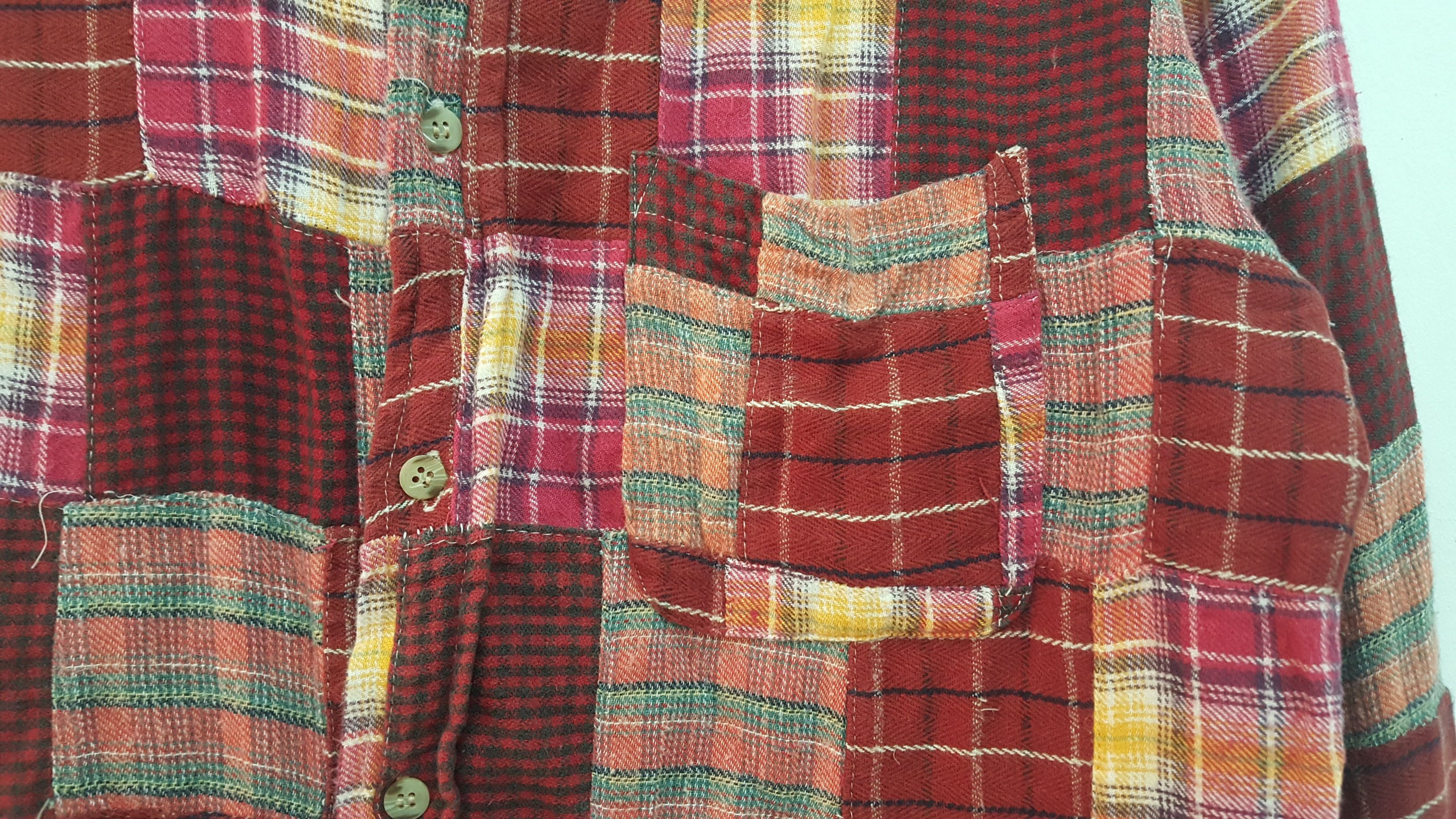 Japanese Brand GRAIL 🔥🔥🔥 JUNGLE STORM PATCHWORK FLANNEL POCKET SHIRT Size US L / EU 52-54 / 3 - 4 Thumbnail