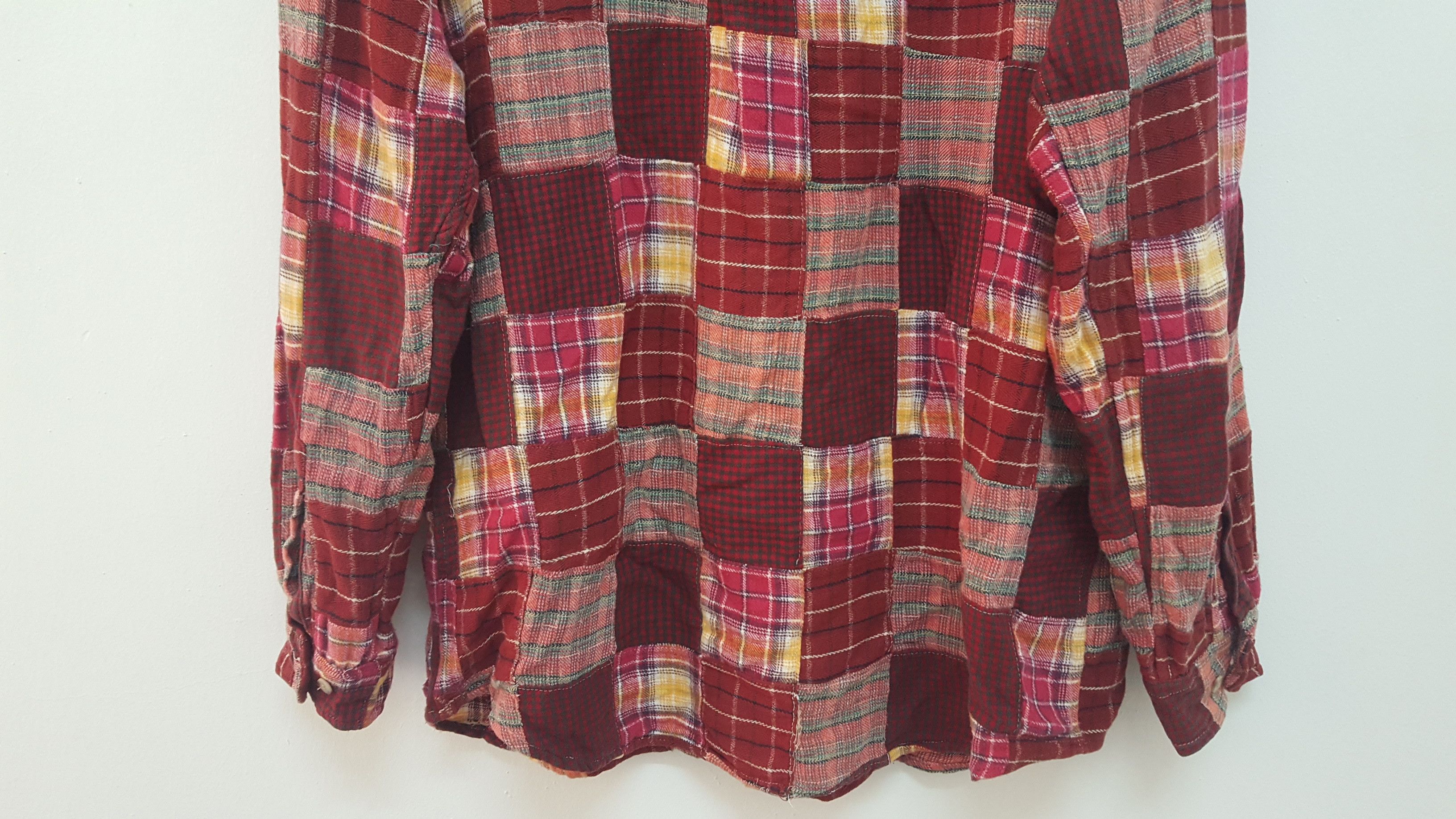 Japanese Brand GRAIL 🔥🔥🔥 JUNGLE STORM PATCHWORK FLANNEL POCKET SHIRT Size US L / EU 52-54 / 3 - 8 Thumbnail