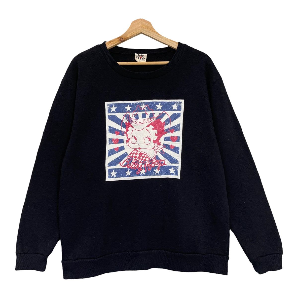 Vintage Betty Boop Big Logo Crewneck Sweatshirt Size M