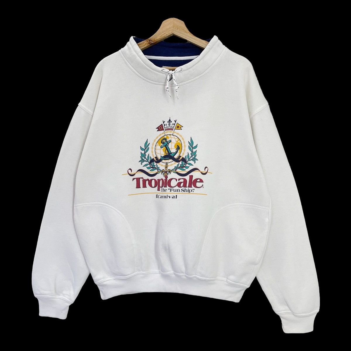 Vintage 90s Tropicale The Fun Ship Halfzip Sweatshirt Size M Size US M / EU 48-50 / 2 - 3 Thumbnail