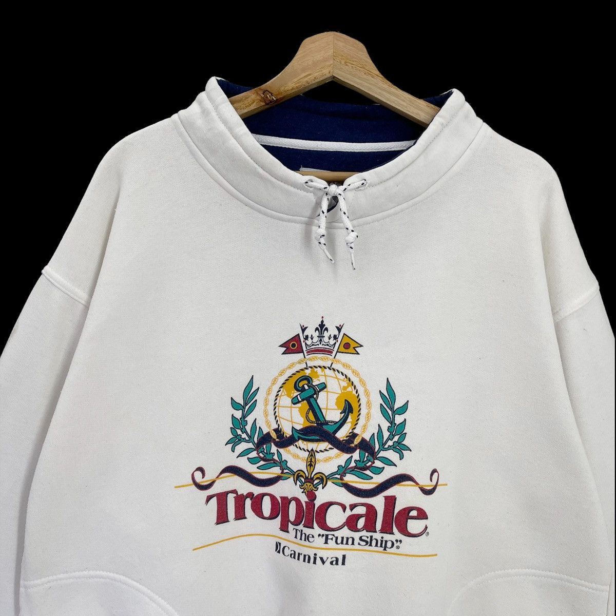 Vintage 90s Tropicale The Fun Ship Halfzip Sweatshirt Size M Size US M / EU 48-50 / 2 - 4 Thumbnail