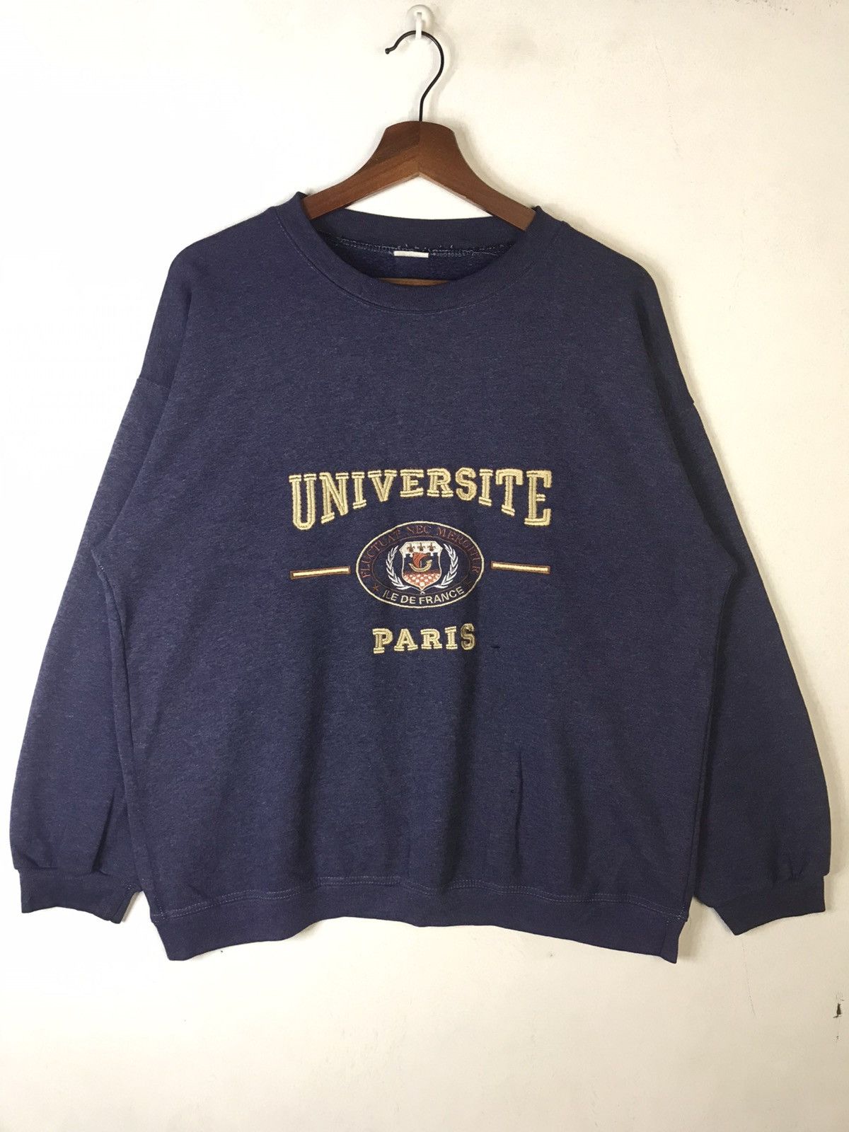 Vintage Vintage 90s Paris University Crewneck Sweatshirt Size US L / EU 52-54 / 3 - 2 Thumbnail