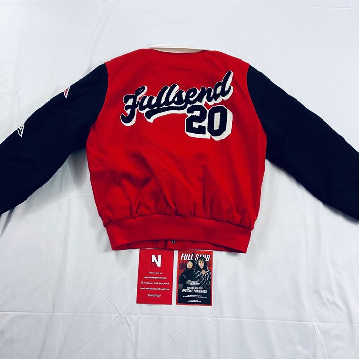 Full Send by Nelk Boys *NEW* Nelk Boys Red Full Send Varsity Jacket ...