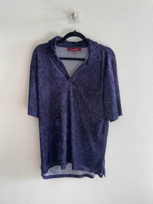 Sies Marjan Sies Marjan Blue Velvet Polo Shirt (S) Size US S / EU 44-46 / 1 - 1 Preview