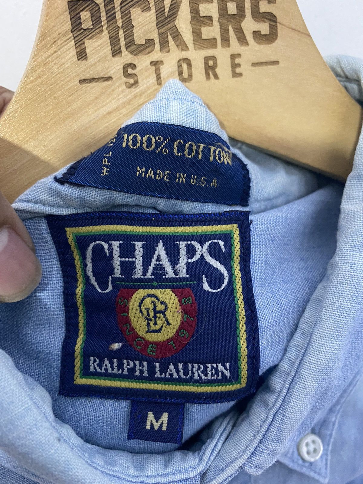 Chaps Ralph Lauren Vintage Chaps Ralph Lauren Chambray Button up Longsleeves Size US L / EU 52-54 / 3 - 8 Thumbnail