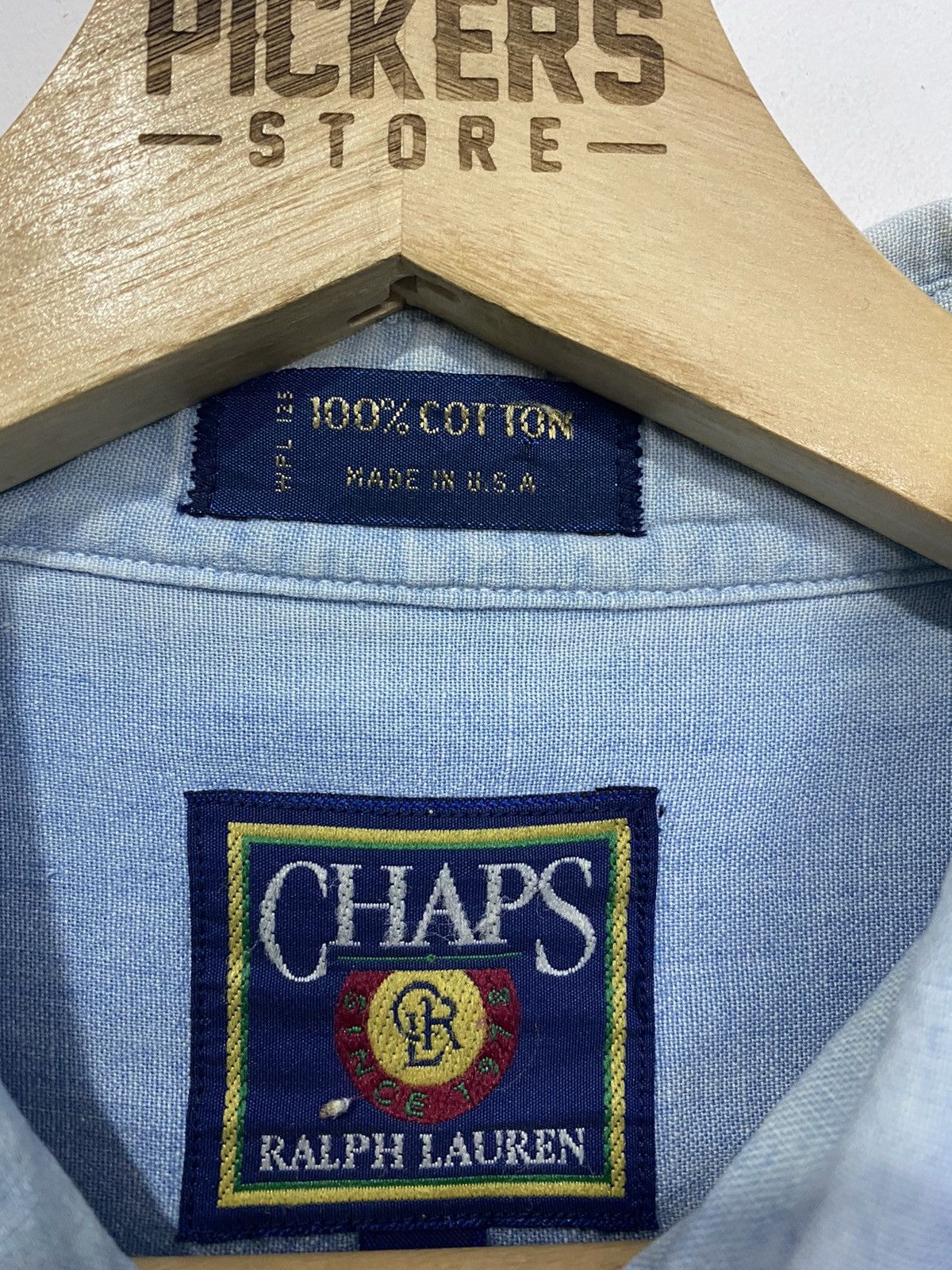 Chaps Ralph Lauren Vintage Chaps Ralph Lauren Chambray Button up Longsleeves Size US L / EU 52-54 / 3 - 6 Thumbnail