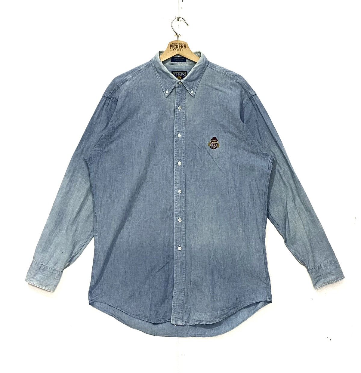 Chaps Ralph Lauren Vintage Chaps Ralph Lauren Chambray Button up Longsleeves Size US L / EU 52-54 / 3 - 1 Thumbnail