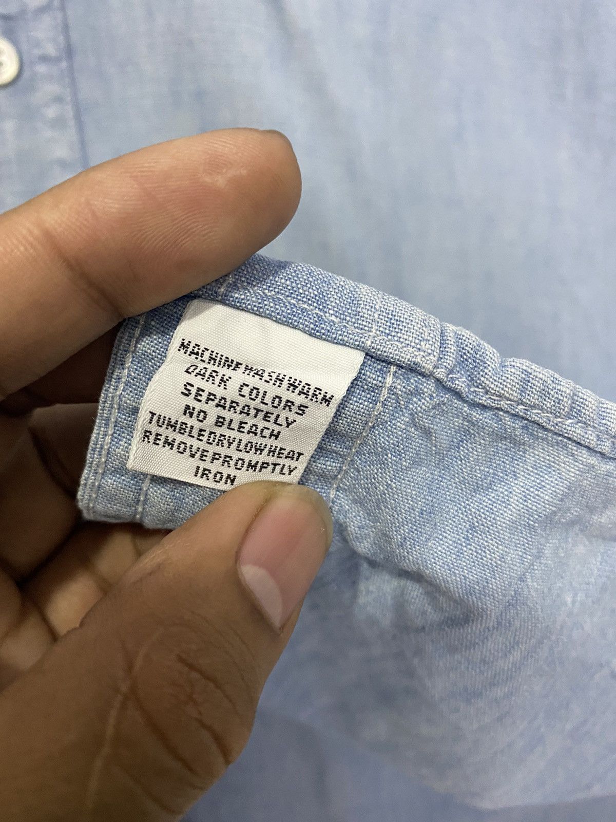 Chaps Ralph Lauren Vintage Chaps Ralph Lauren Chambray Button up Longsleeves Size US L / EU 52-54 / 3 - 7 Thumbnail