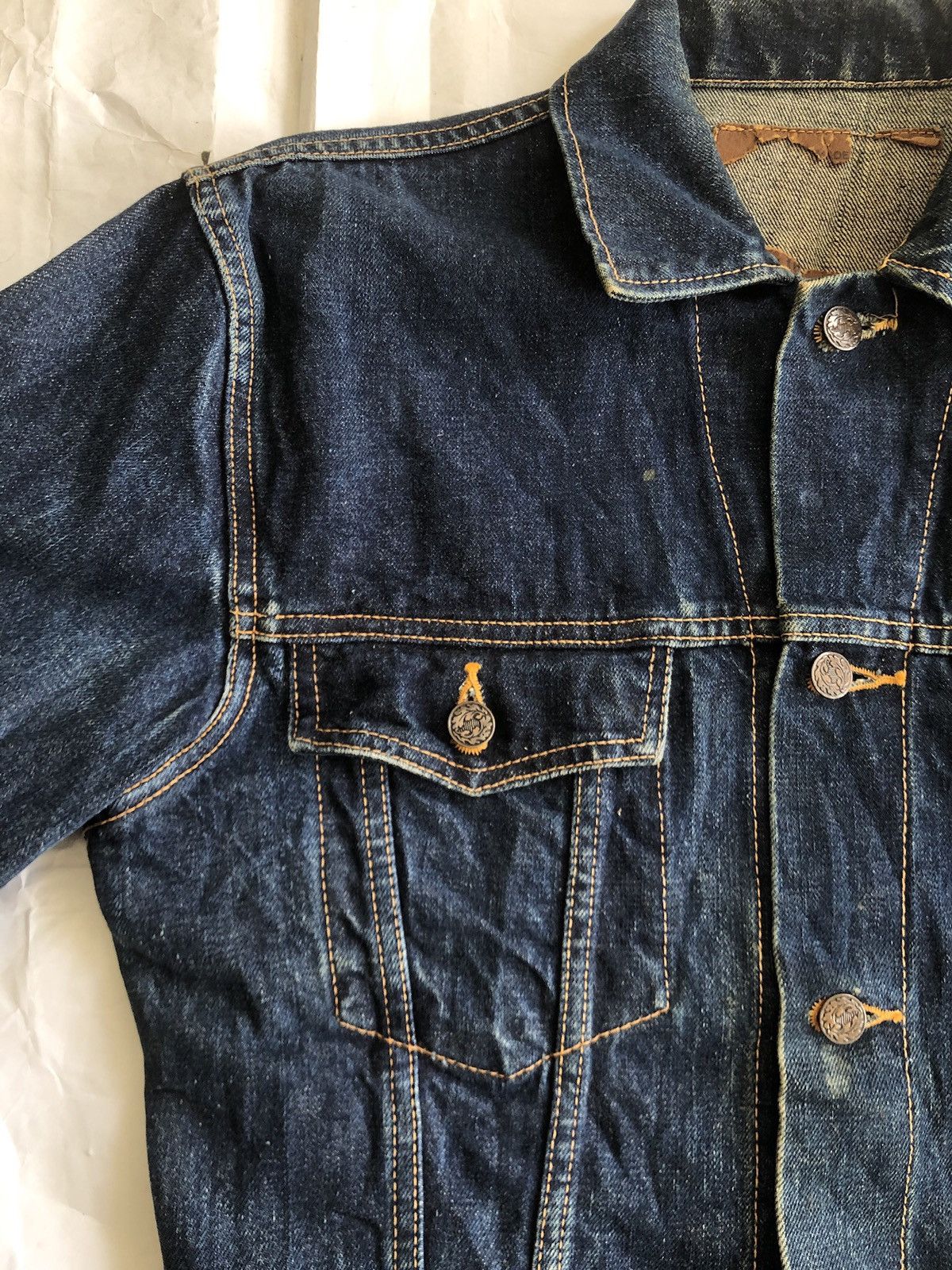 Self Edge Vintage Redline Selvedge Denim Trucker Jacket Size US XS / EU 42 / 0 - 8 Thumbnail