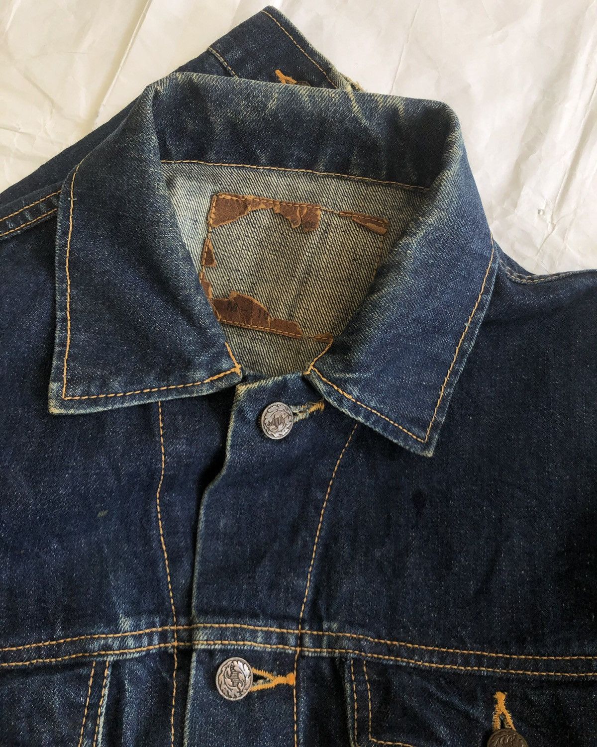 Self Edge Vintage Redline Selvedge Denim Trucker Jacket Size US XS / EU 42 / 0 - 10 Thumbnail