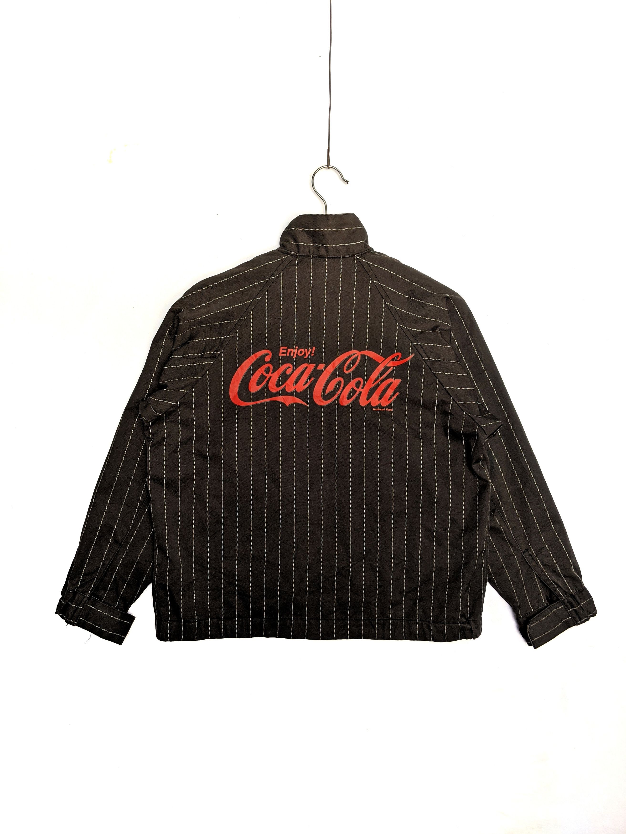 image of Coca Cola Big Logo Workers Jacket in Black, Men's (Size Medium)