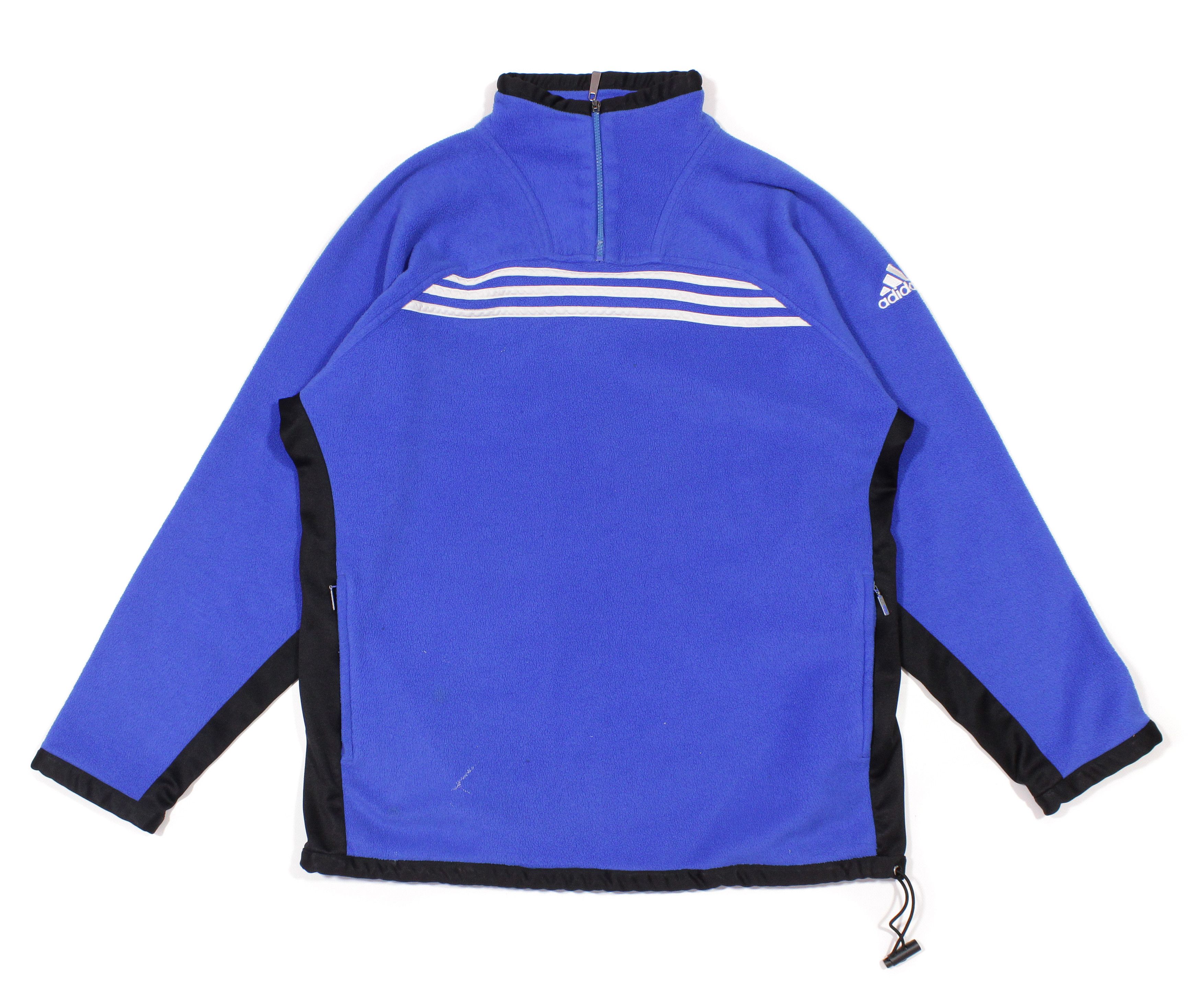 Adidas 90S Logo Stripes Fleece Jacket Size US L / EU 52-54 / 3 - 1 Thumbnail