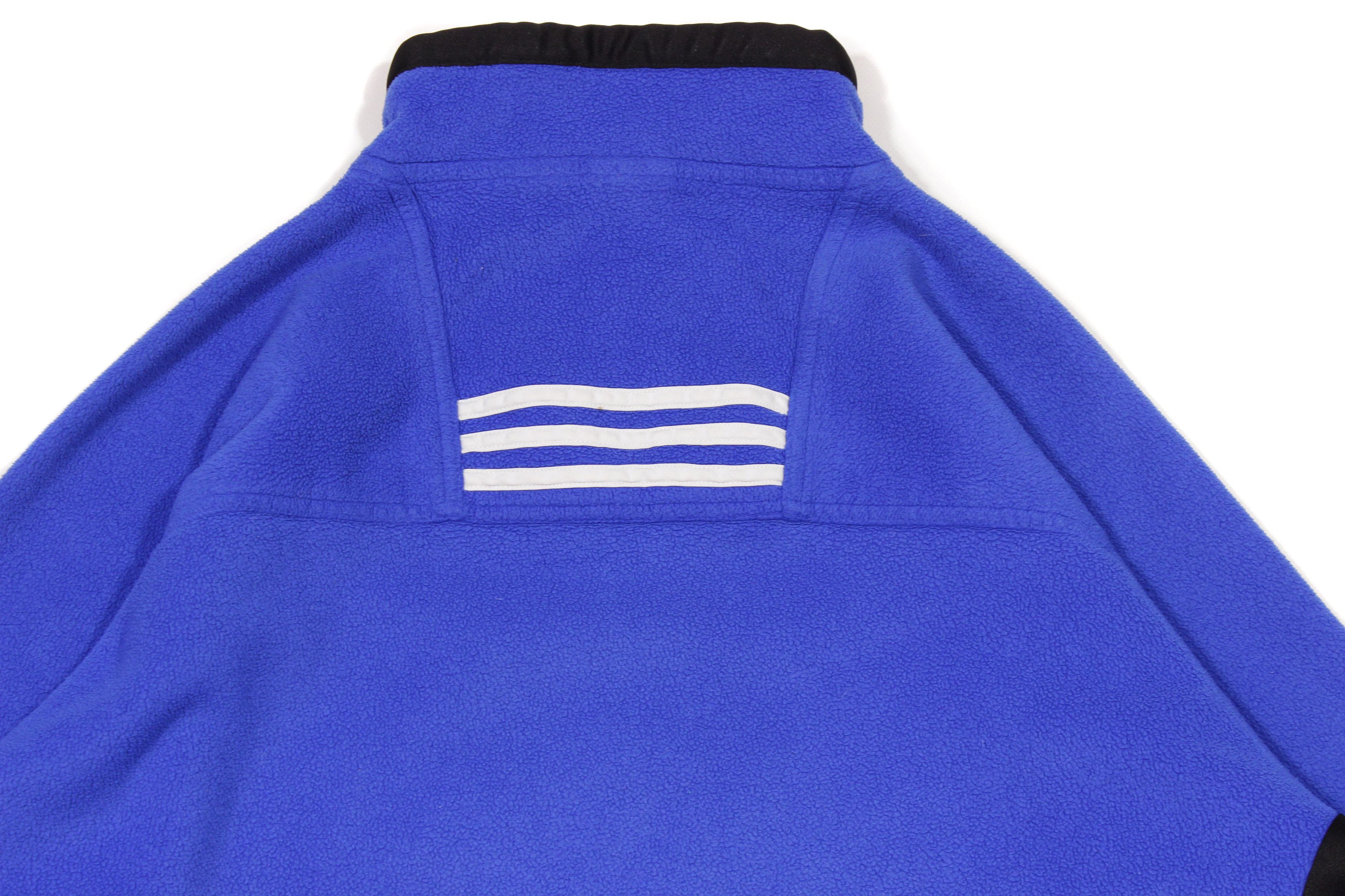 Adidas 90S Logo Stripes Fleece Jacket Size US L / EU 52-54 / 3 - 4 Thumbnail