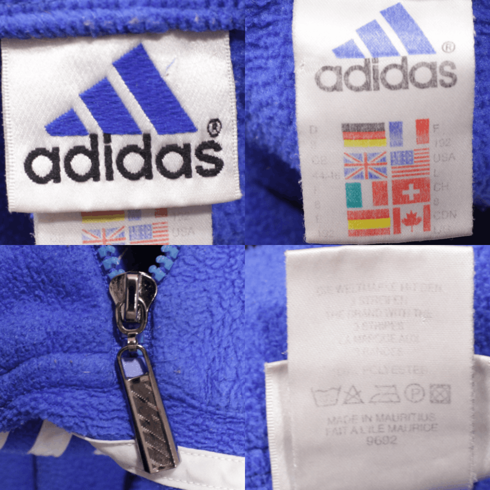Adidas 90S Logo Stripes Fleece Jacket Size US L / EU 52-54 / 3 - 9 Thumbnail