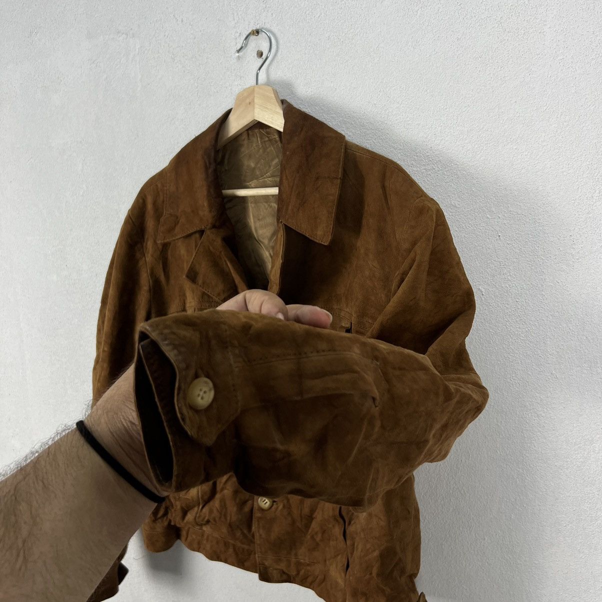 Japanese Brand VINTAGE BIKER PARACHUTE LEATHER JACKET MULTI POCKET Size US M / EU 48-50 / 2 - 8 Thumbnail