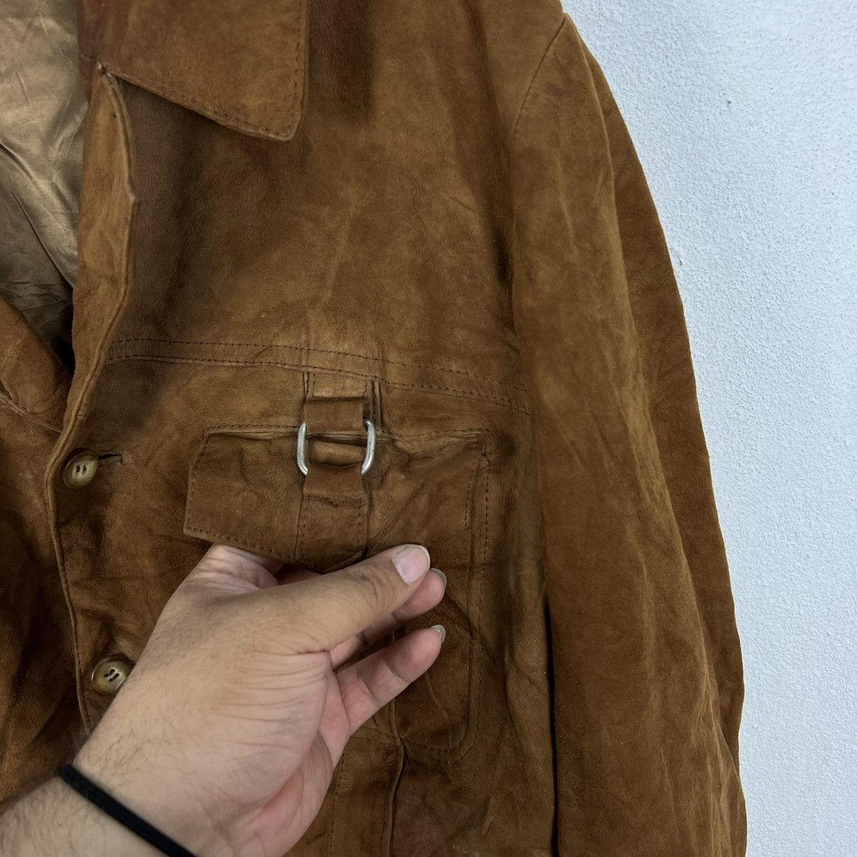 Japanese Brand VINTAGE BIKER PARACHUTE LEATHER JACKET MULTI POCKET Size US M / EU 48-50 / 2 - 9 Thumbnail