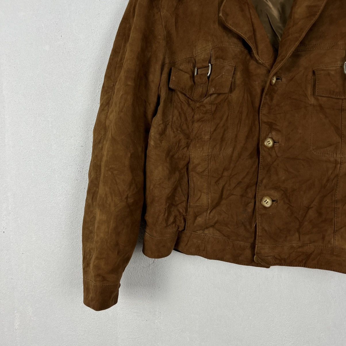 Japanese Brand VINTAGE BIKER PARACHUTE LEATHER JACKET MULTI POCKET Size US M / EU 48-50 / 2 - 4 Thumbnail