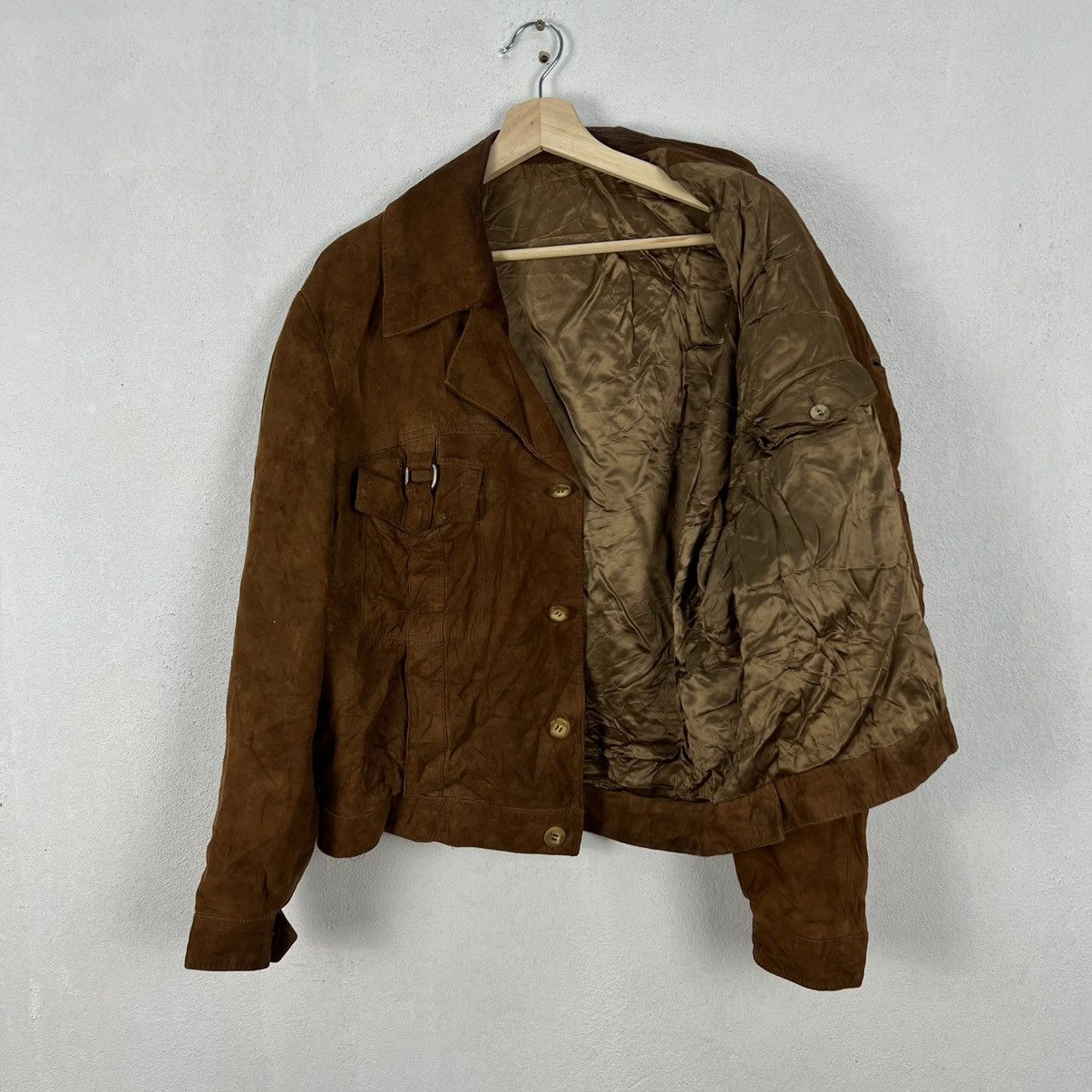 Japanese Brand VINTAGE BIKER PARACHUTE LEATHER JACKET MULTI POCKET Size US M / EU 48-50 / 2 - 13 Thumbnail