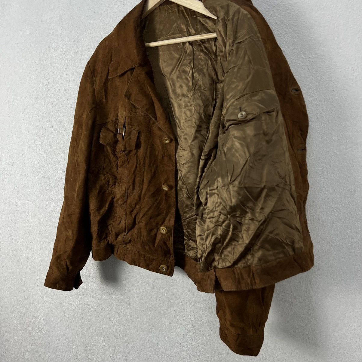 Japanese Brand VINTAGE BIKER PARACHUTE LEATHER JACKET MULTI POCKET Size US M / EU 48-50 / 2 - 14 Thumbnail