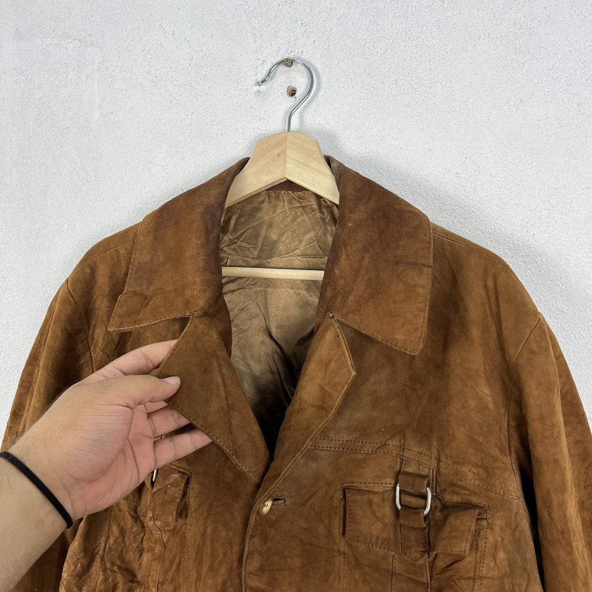 Japanese Brand VINTAGE BIKER PARACHUTE LEATHER JACKET MULTI POCKET Size US M / EU 48-50 / 2 - 7 Thumbnail