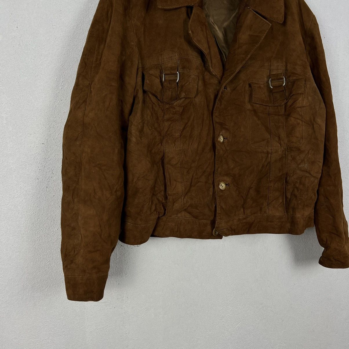 Japanese Brand VINTAGE BIKER PARACHUTE LEATHER JACKET MULTI POCKET Size US M / EU 48-50 / 2 - 5 Thumbnail