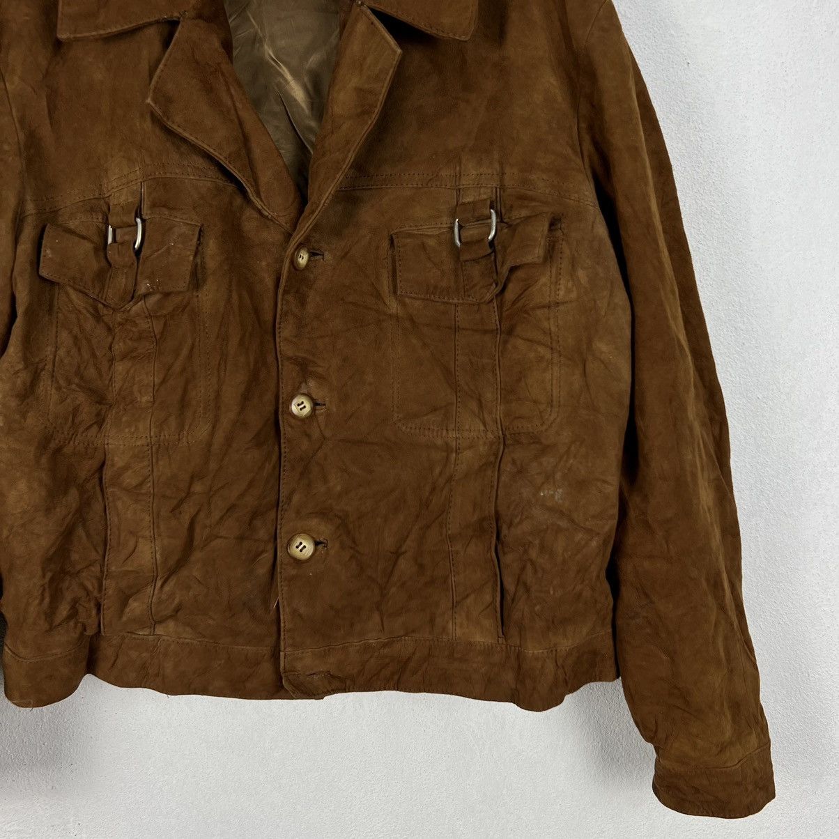 Japanese Brand VINTAGE BIKER PARACHUTE LEATHER JACKET MULTI POCKET Size US M / EU 48-50 / 2 - 6 Thumbnail