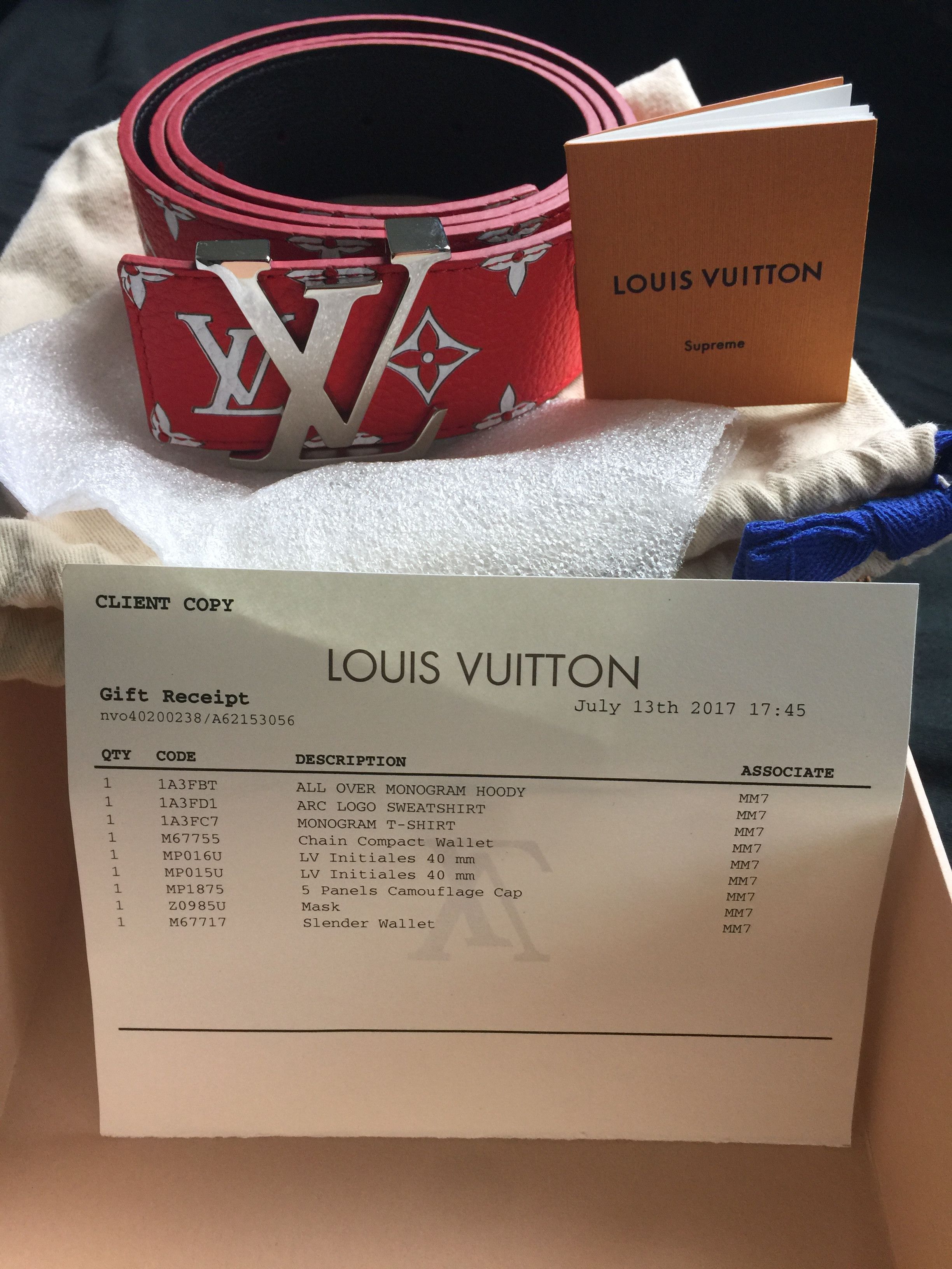 louis vuitton belt supreme