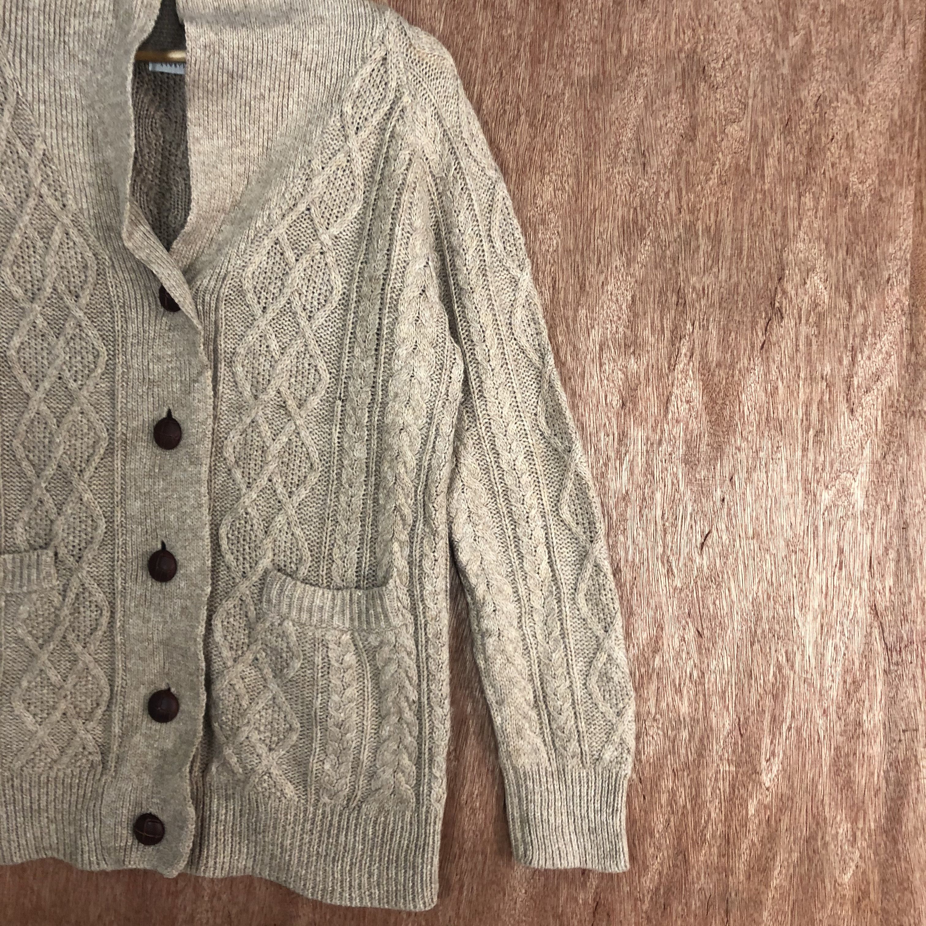 Vintage DLL Lowrys Farm Brown SHag SHaggy Knitwear cardigan #c516 Size US M / EU 48-50 / 2 - 7 Thumbnail