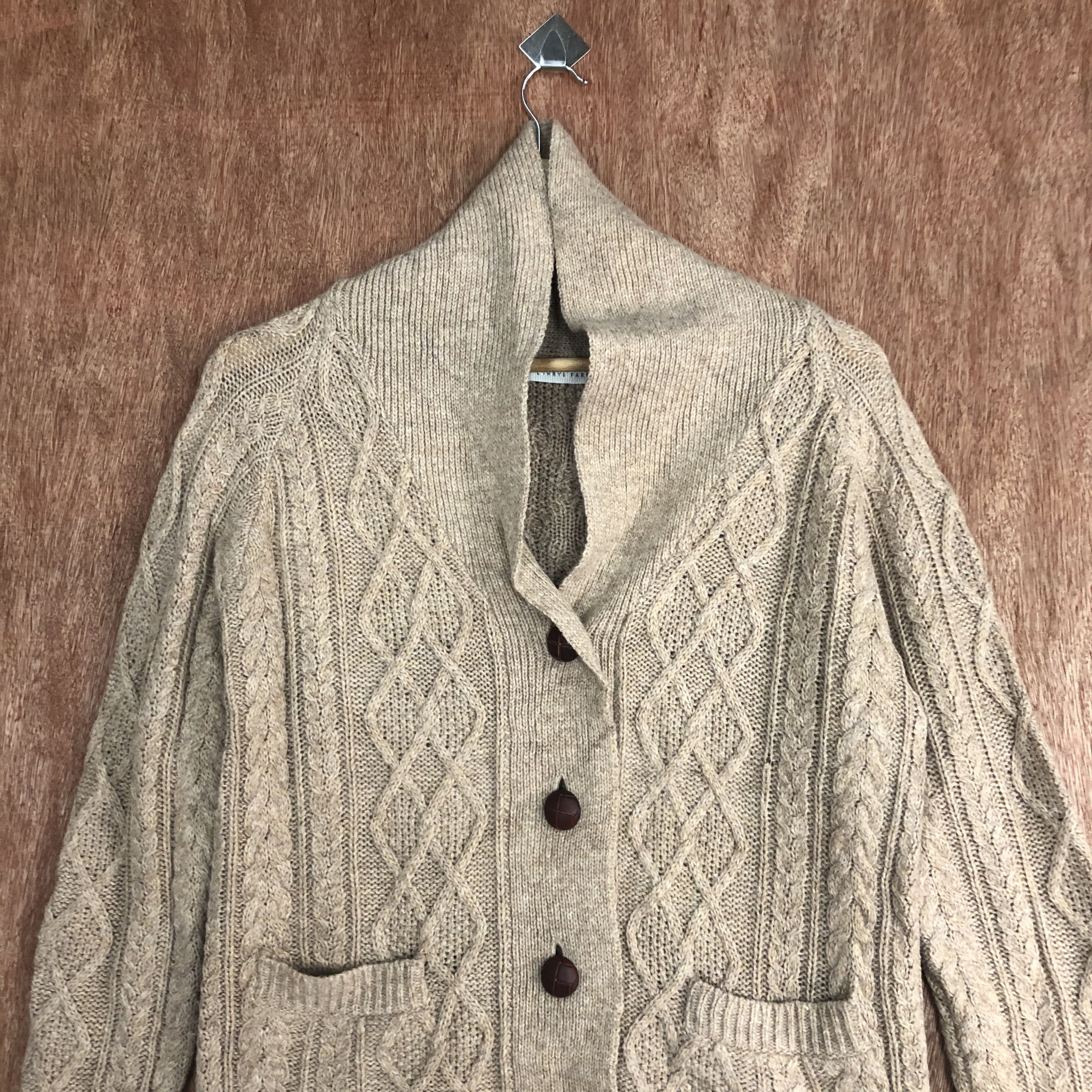 Vintage DLL Lowrys Farm Brown SHag SHaggy Knitwear cardigan #c516 Size US M / EU 48-50 / 2 - 2 Thumbnail