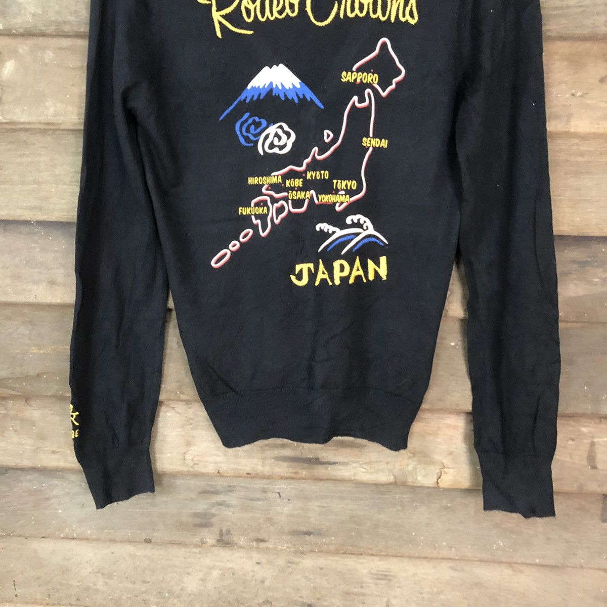 Japanese Brand Rodeo Crows skull Japan Black Cardigan #H077 Size S / US 4 / IT 40 - 3 Thumbnail