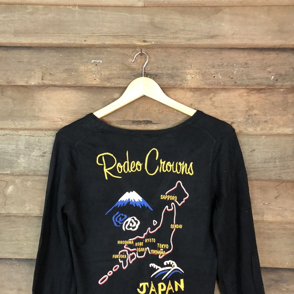 Japanese Brand Rodeo Crows skull Japan Black Cardigan #H077 Size S / US 4 / IT 40 - 2 Thumbnail