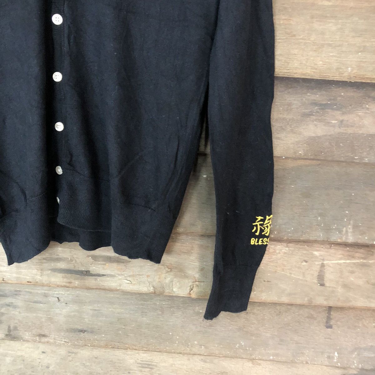 Japanese Brand Rodeo Crows skull Japan Black Cardigan #H077 Size S / US 4 / IT 40 - 11 Thumbnail