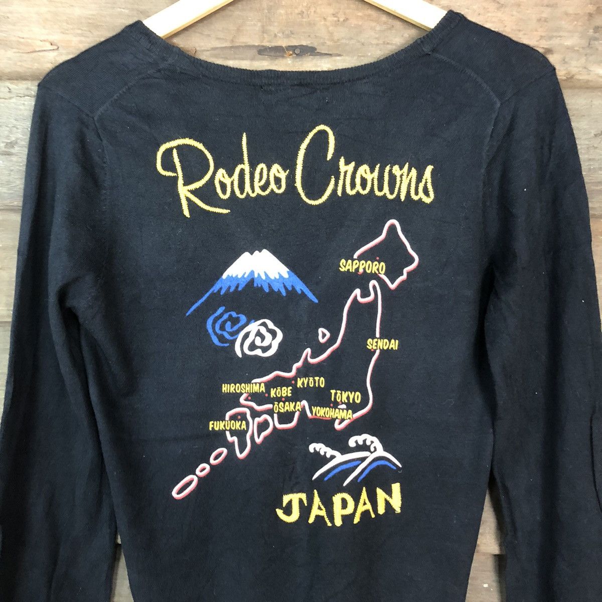 Japanese Brand Rodeo Crows skull Japan Black Cardigan #H077 Size S / US 4 / IT 40 - 6 Thumbnail