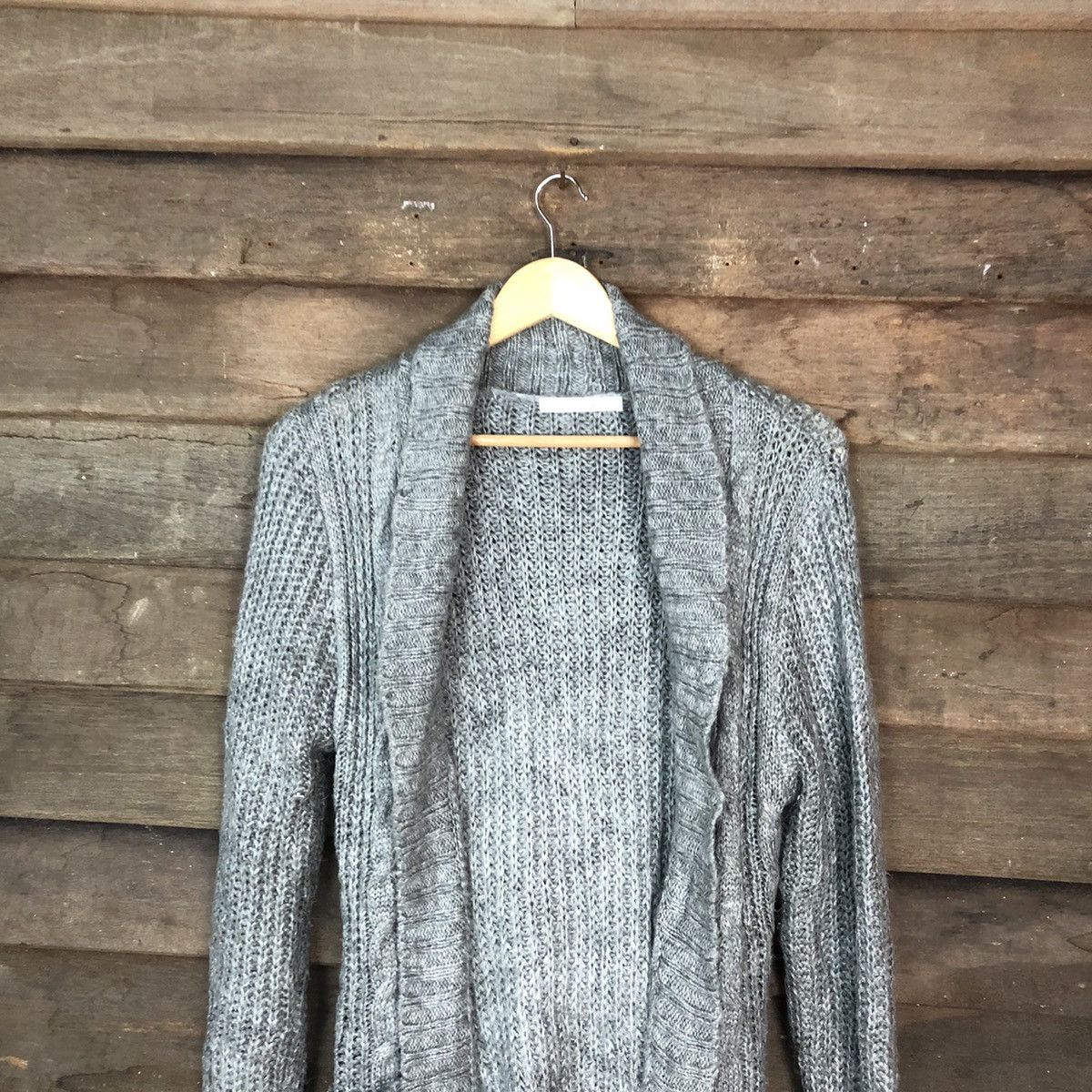 Aran Isles Knitwear Body Jeine Grey Long cardigan Knitwear #H078 Size US M / EU 48-50 / 2 - 2 Thumbnail