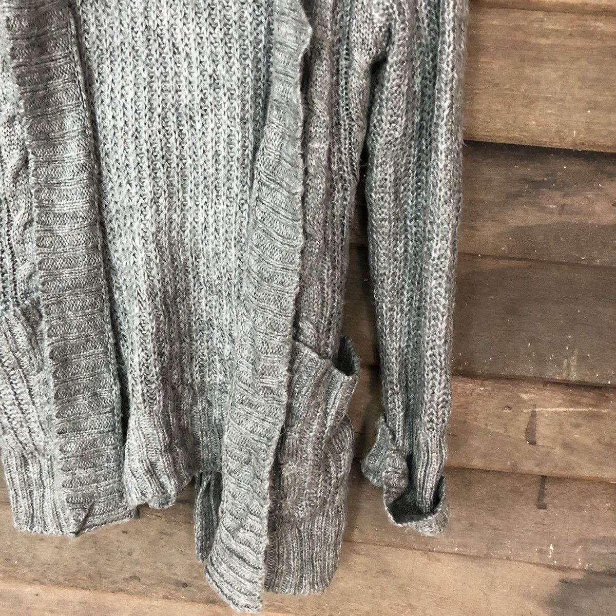 Aran Isles Knitwear Body Jeine Grey Long cardigan Knitwear #H078 Size US M / EU 48-50 / 2 - 5 Thumbnail