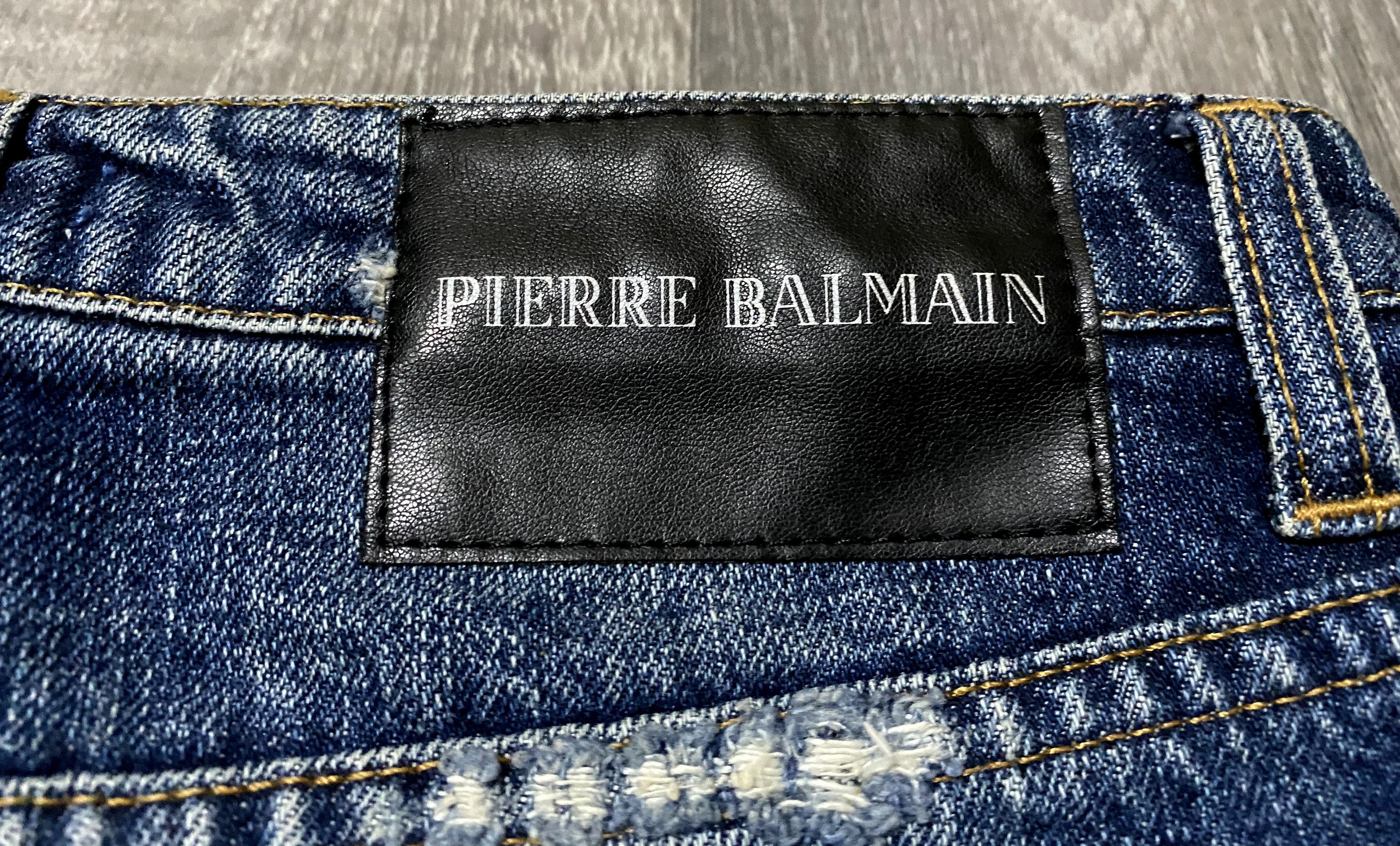 Pierre Balmain Women's Balmain Washed Torn Distressed Jeans Denim Skirt Size 26" / US 2 / IT 38 - 5 Thumbnail