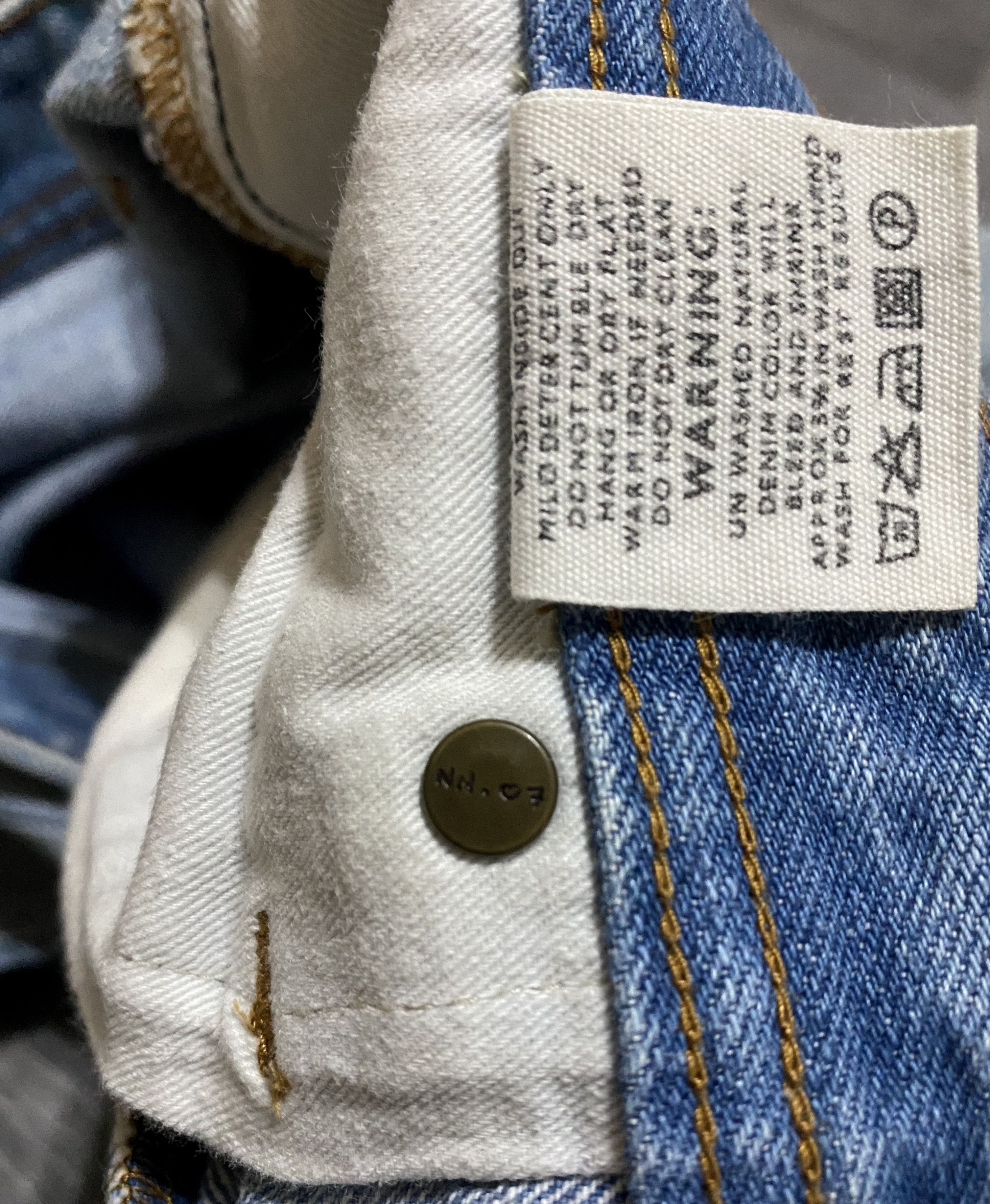 NN07 No Nationality Washed Torn Selvedge Distressed Jeans Denim Size US 31 - 15 Thumbnail
